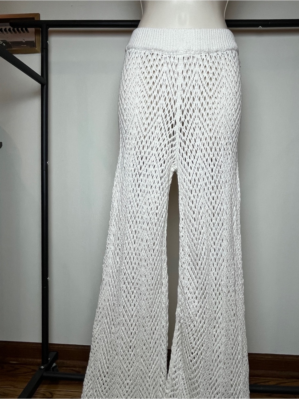 Crochet Flare Pants Fisherman Summer Beach Pool Party Cotton Cottagecore